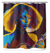 Stylish SurArt 128 shower curtain featuring unique design for a vibrant bathroom look